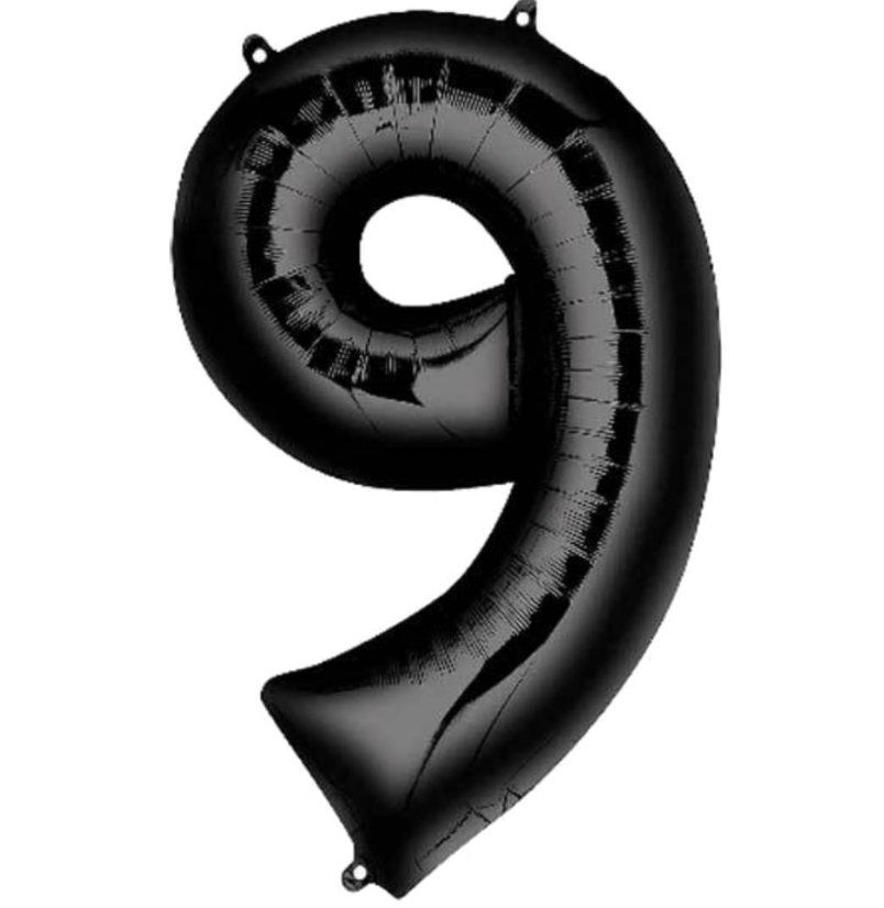 Folyo Balon Siyah 9 34 İnç 76 Cm